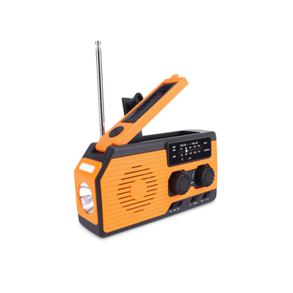 Nödradio AAA Batteri - Vev - Powerbank 4000 mAh - Solcell