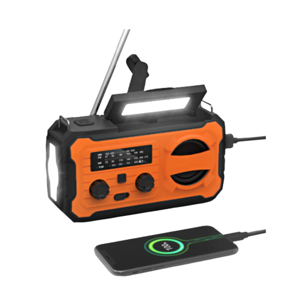Radio Powerbank Solcell Vev inkl USB 4000 mAh